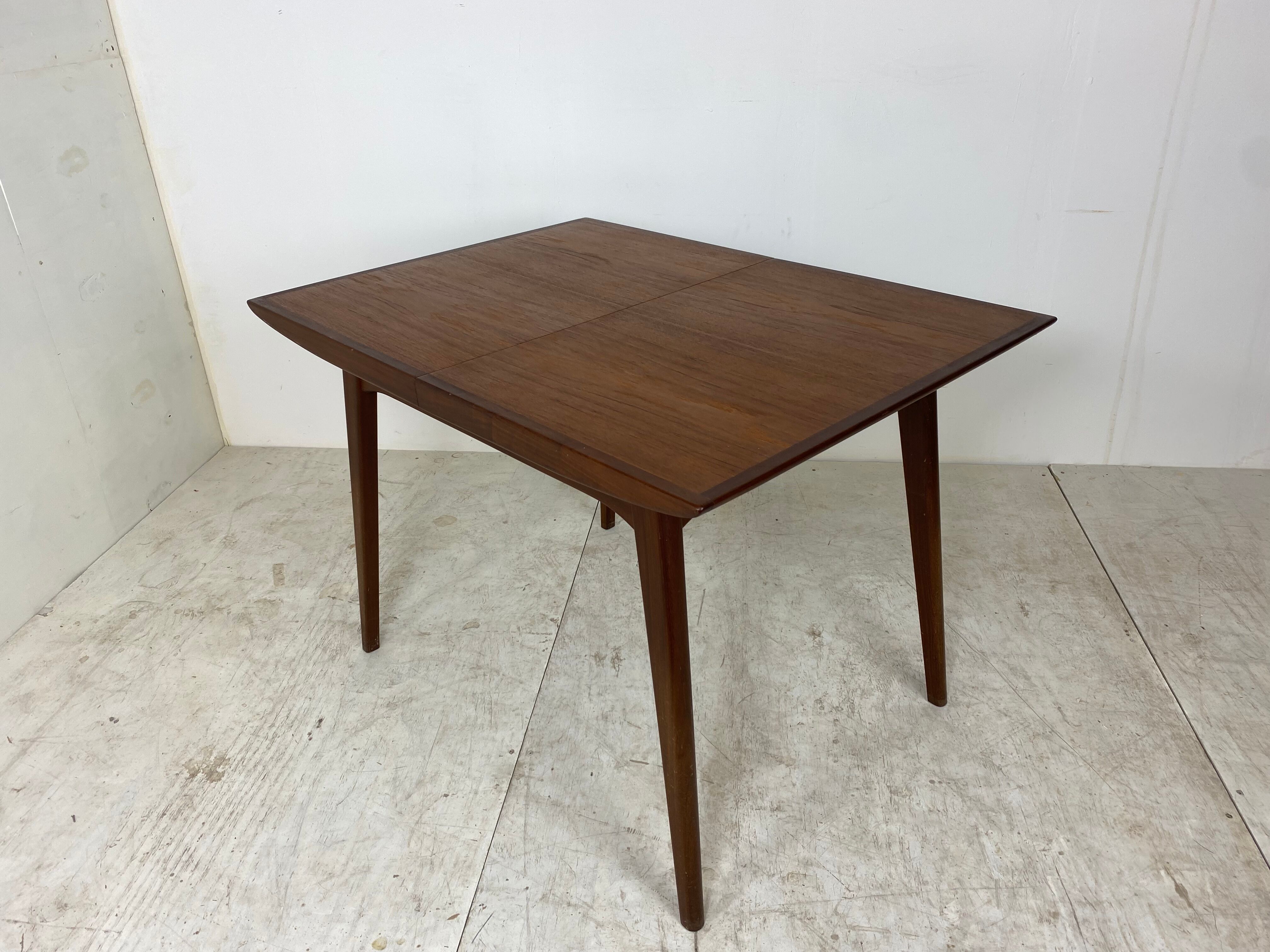 Vintage teak dining table Louis Van Teeffelen 1960s