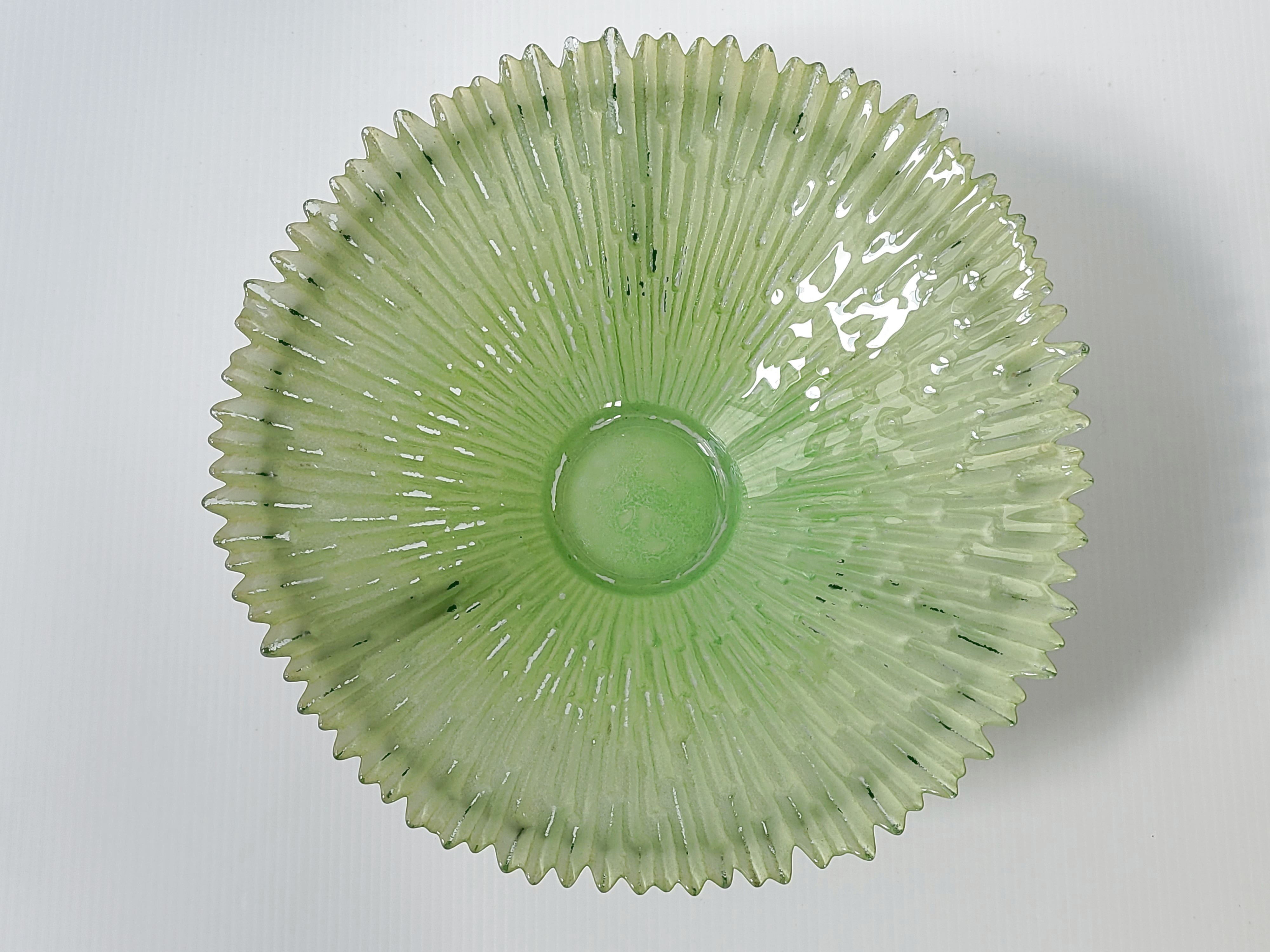 Coupe art déco en verre & métal