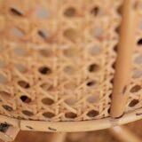 Rattan table lamp 50s piece signed
