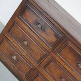 Apothicaire / Classeur Antique en Chêne et Bois Fruitiers, France, Début du 20ème Siècle