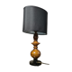 Lampe 1950 pied tourner en olivier 45x23cm