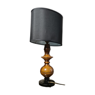 Lamp 1950 foot turn in olive tree, 45x23