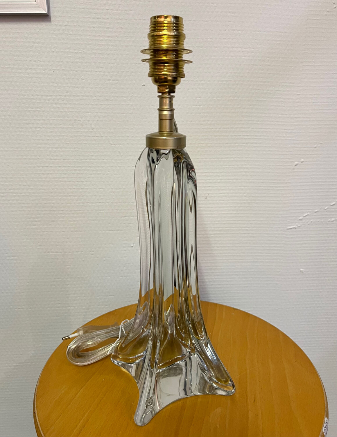 Crystal lamp base H24 cm re-electrified