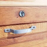 Double curtain binder cabinet