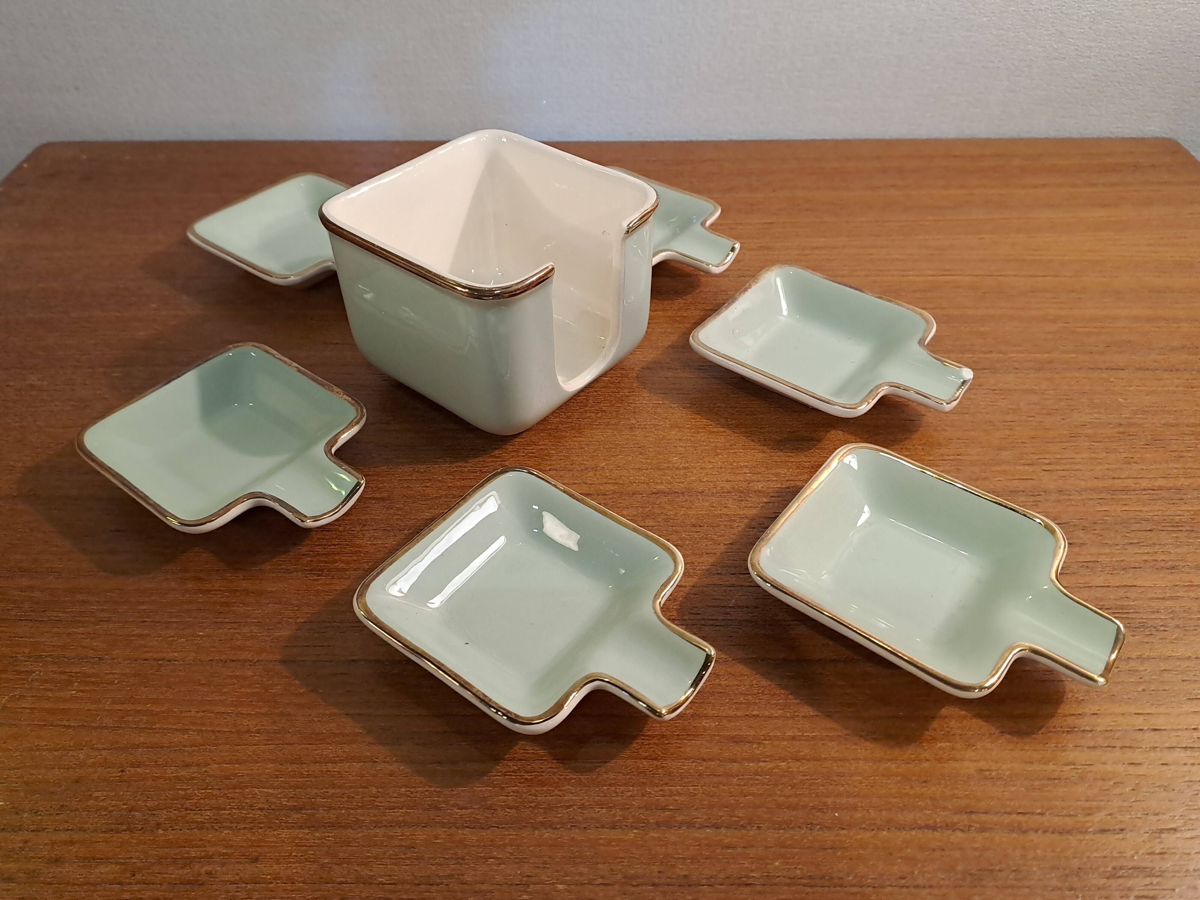 Villeroy and Boch butter dish, Art Deco style 1940s
