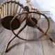 Porte-plante en rotin vintage