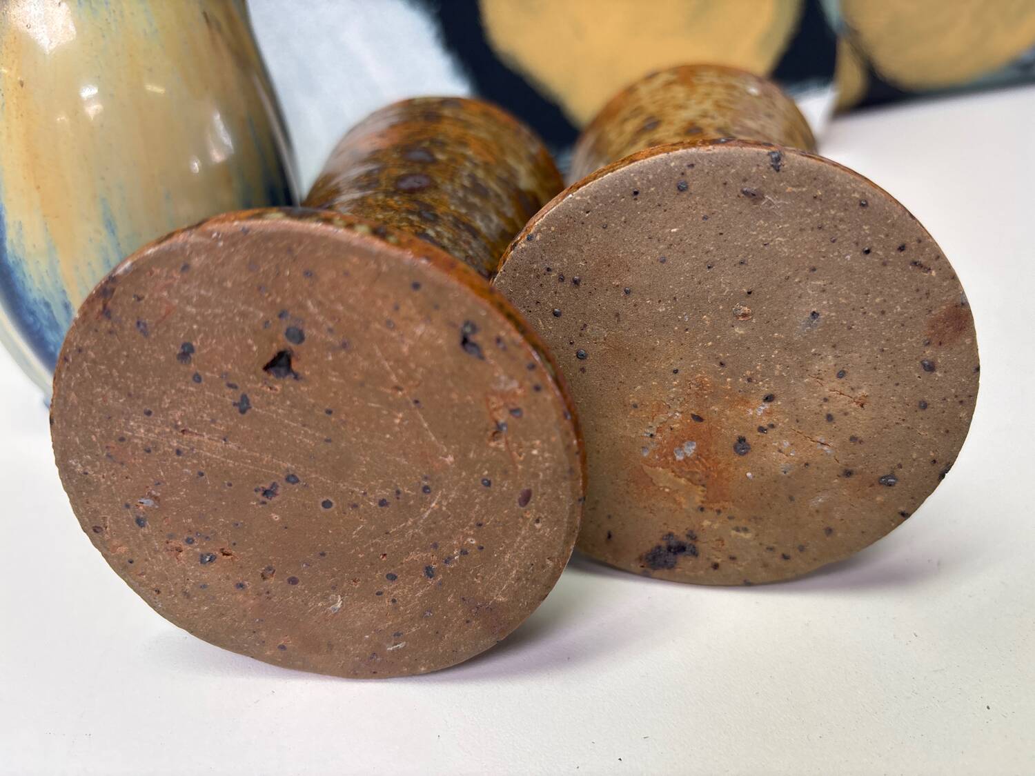 Pair of Mazagran mugs in pyrite stoneware