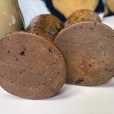 Pair of Mazagran mugs in pyrite stoneware