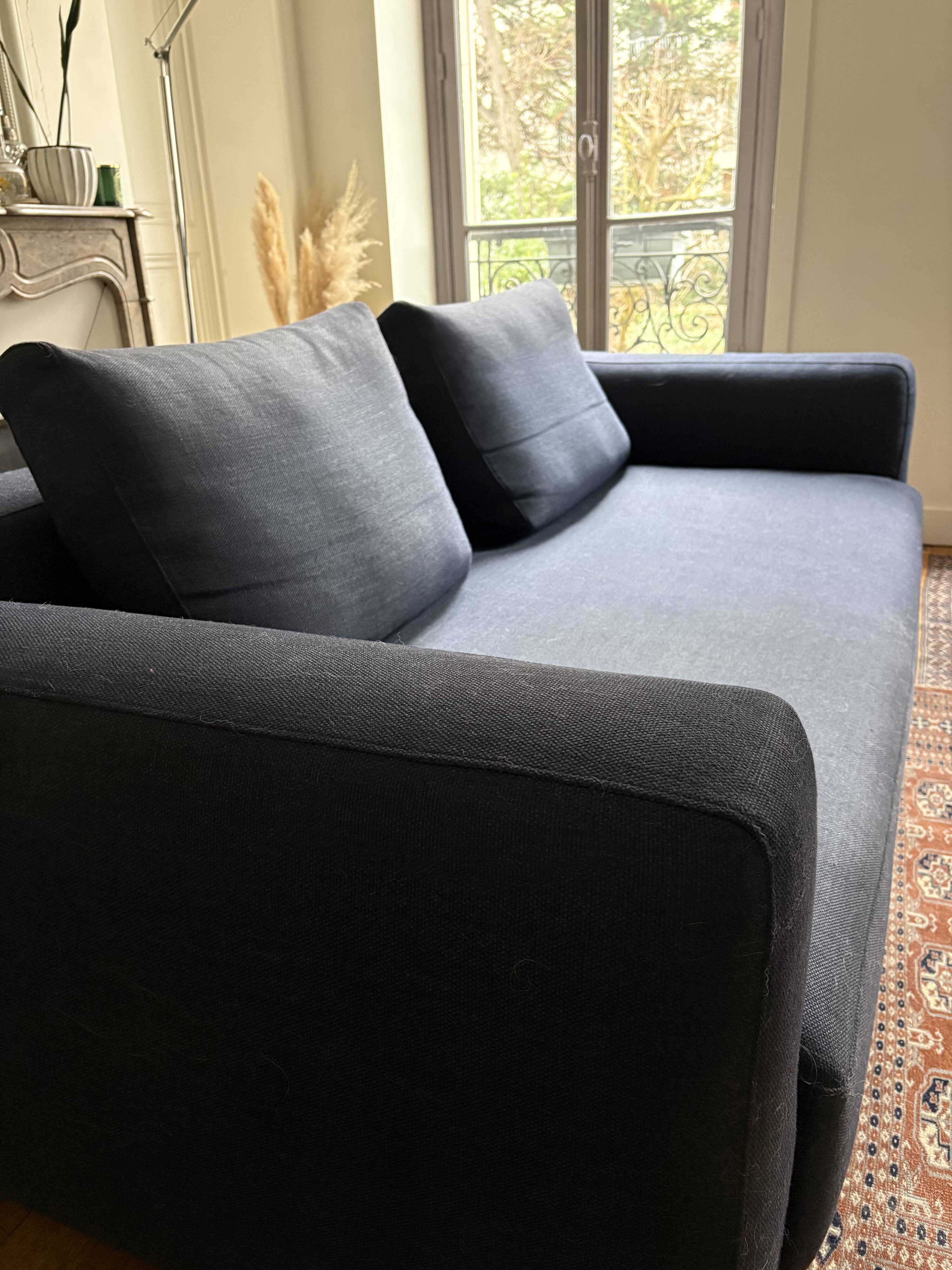 Contemporary blue fabric sofa Zanotta