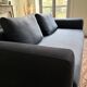 Contemporary Zanotta sofa in blue fabric
