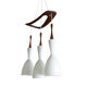 Scandinavian pendant lamp vintage, teak and opaline glasses, 50s