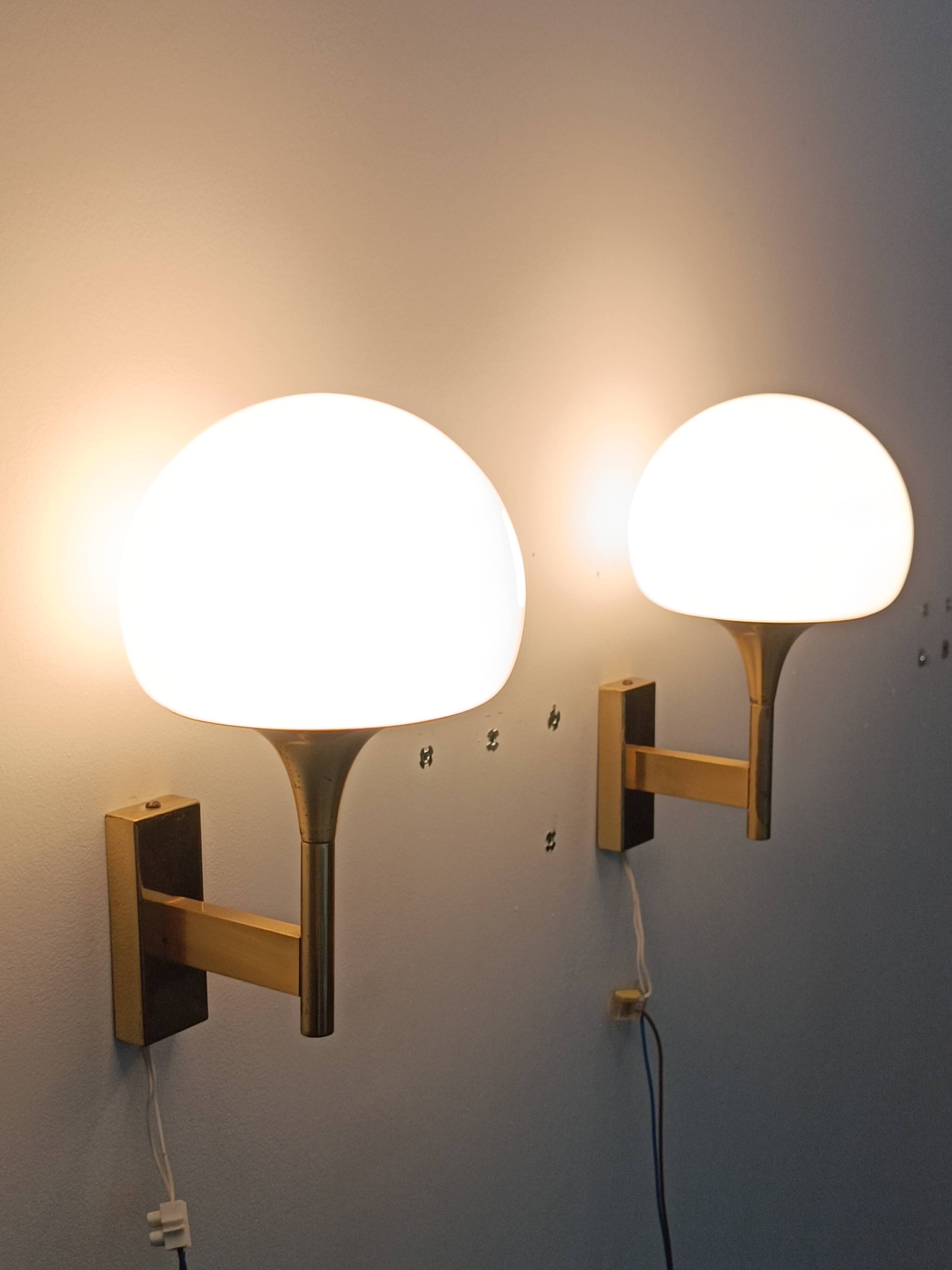 Pair of wall lights by Gaetano Sciolari for Maison Sciolari 1970s