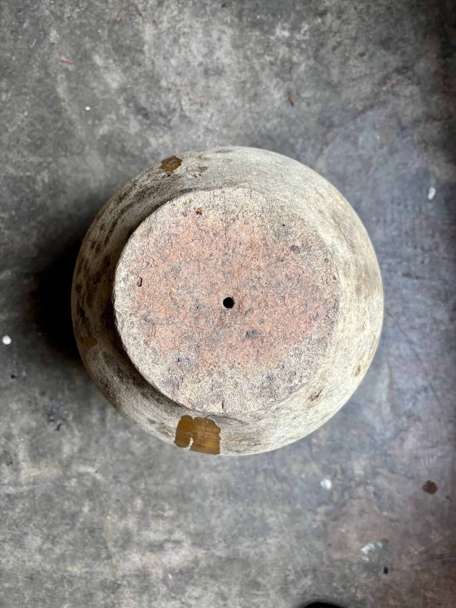 Grease pot, ochre glazed ceramic jar no. 2 - 18th century