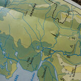 School map "Benelux" Belgium, Nederland and Luxembourg