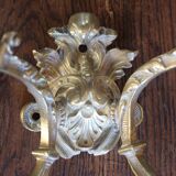 Patère laiton travaillé paire doubles crochets