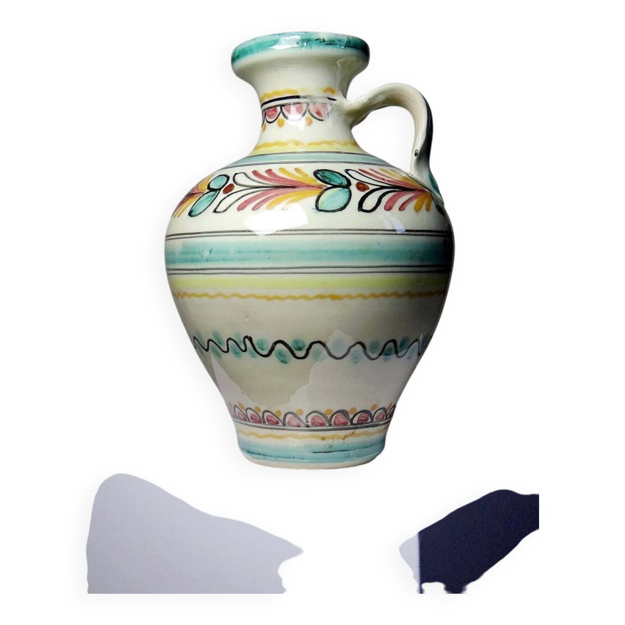 Vintage handmade ceramic jug Pont De l'Archevêque