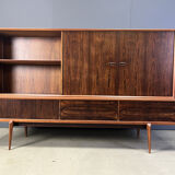 Oswald Vermaercke Paola rosewood highboard for V-Form Belgium 1959