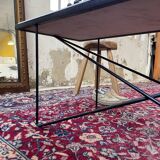 50s coffee table in metal and marble