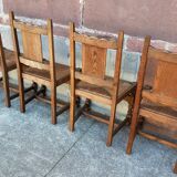 4 chaises basque en chêne