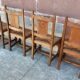4 Basque oak chairs