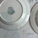 Set of four flat plates from English earthenware.