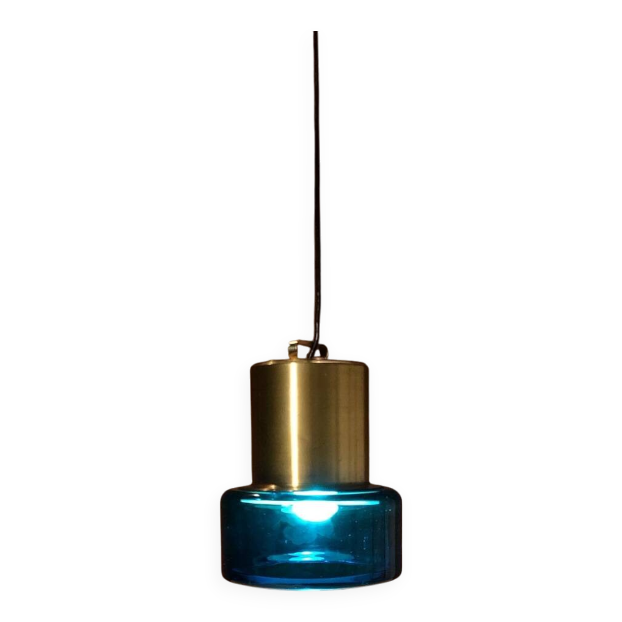 Brass and glass pendant light by Hans Agne Jakobsson 1970