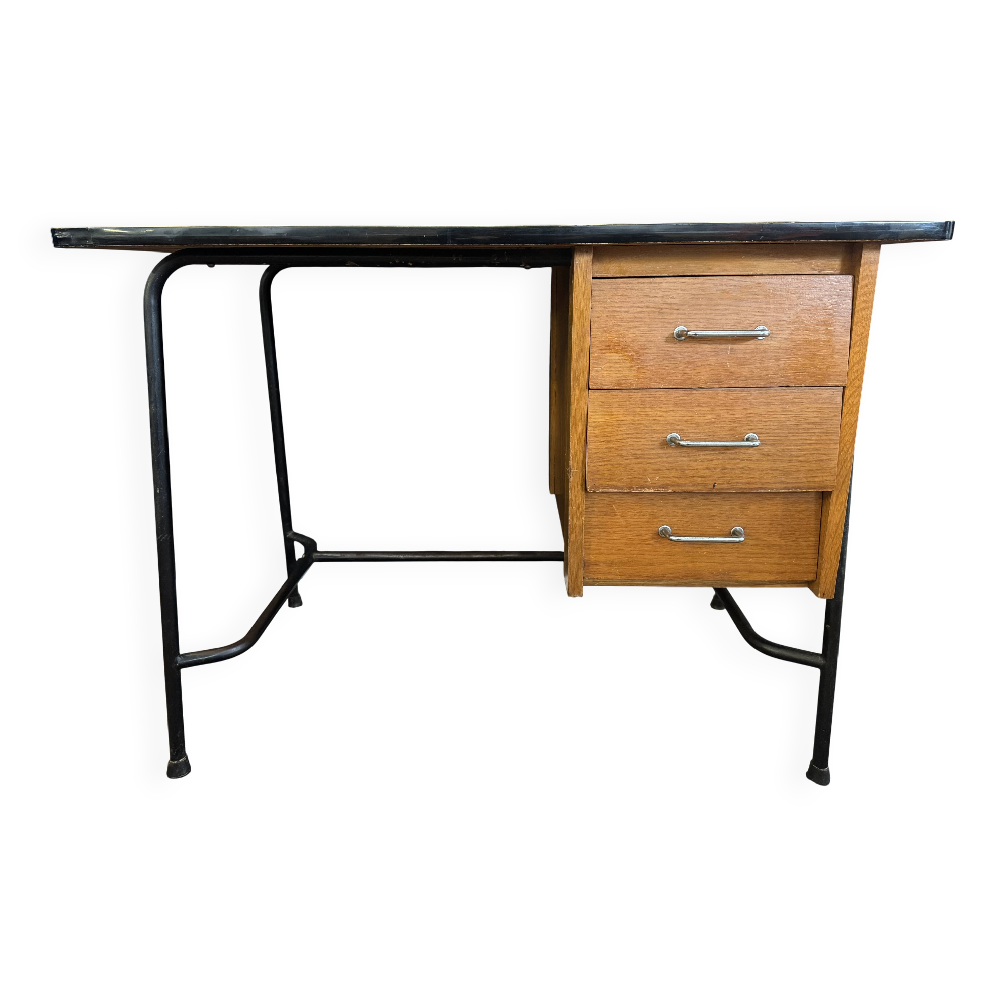 Industrial desk with 3 drawers