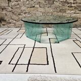 Italian glass coffee table 1970s
