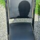 Set of 6 folding chairs, 70s design, 3 leather, 3 moleskin