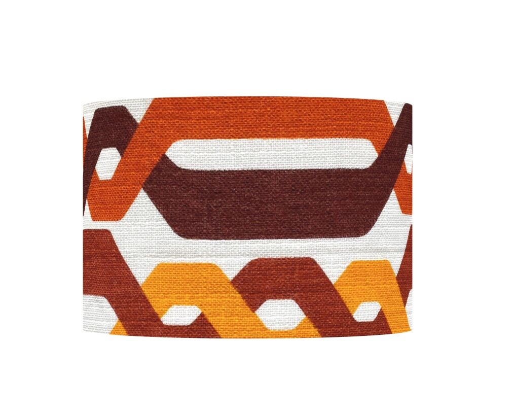 Mexico H28 D45 lampshade - woolly fabric 1970