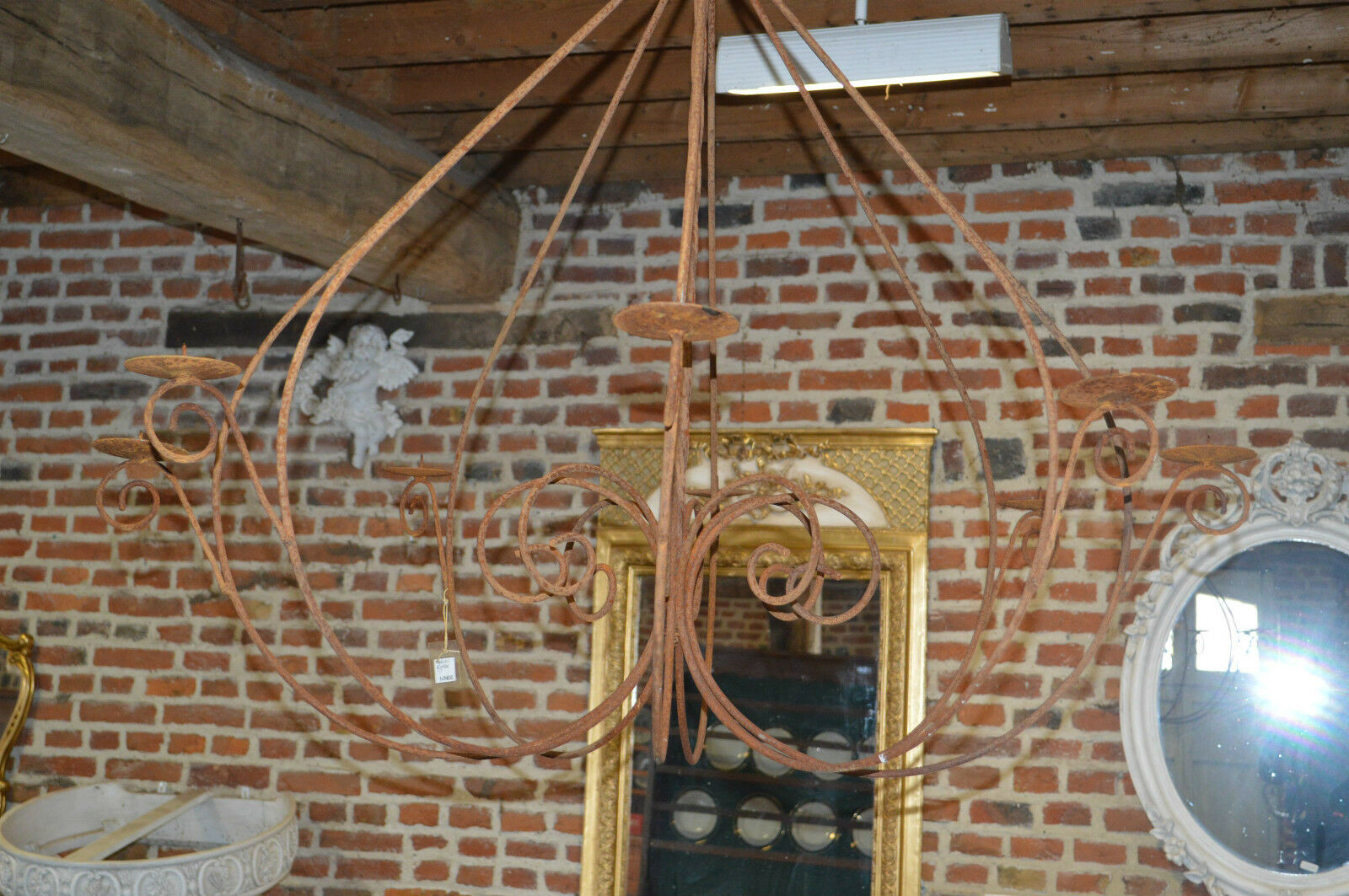 wrought iron candle chandelier