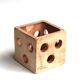 Ceramic cube candle holder by Raymonde Leduc, Vallauris, 1960s