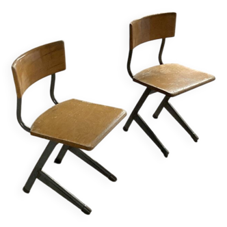 Paire de chaises Architecture 1950