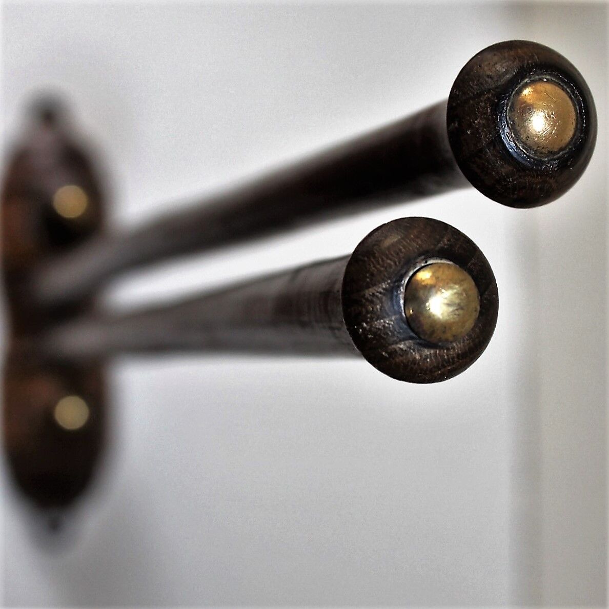 Wooden towel rail 2 branches early XXth