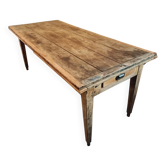 19th Century French Farmhouse Table in Chestnut Wood, Extendable to 365cm, Rustic Dining or Work Table