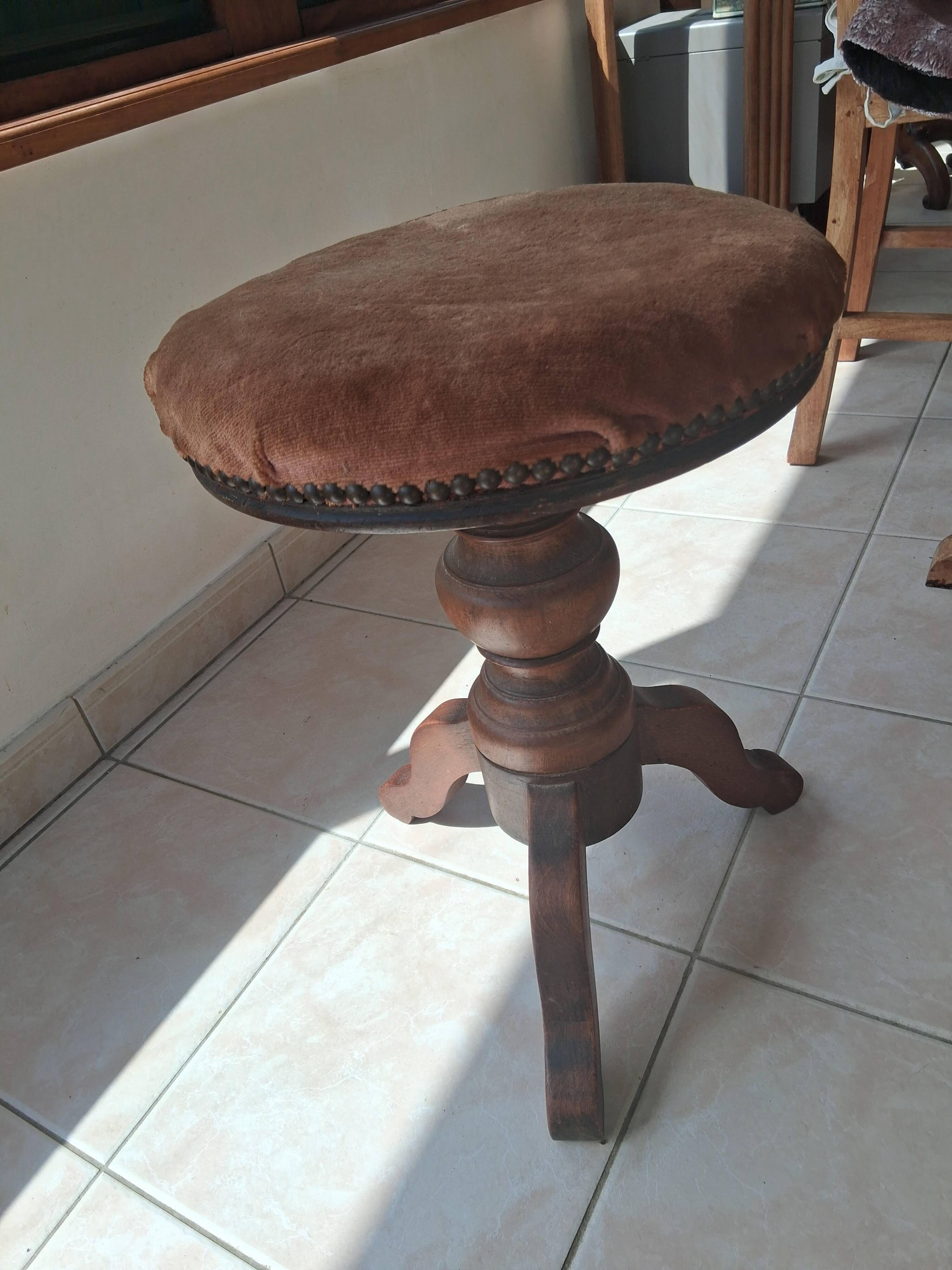 Antique piano stool