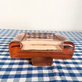 Miroir en verre rose d’Italie