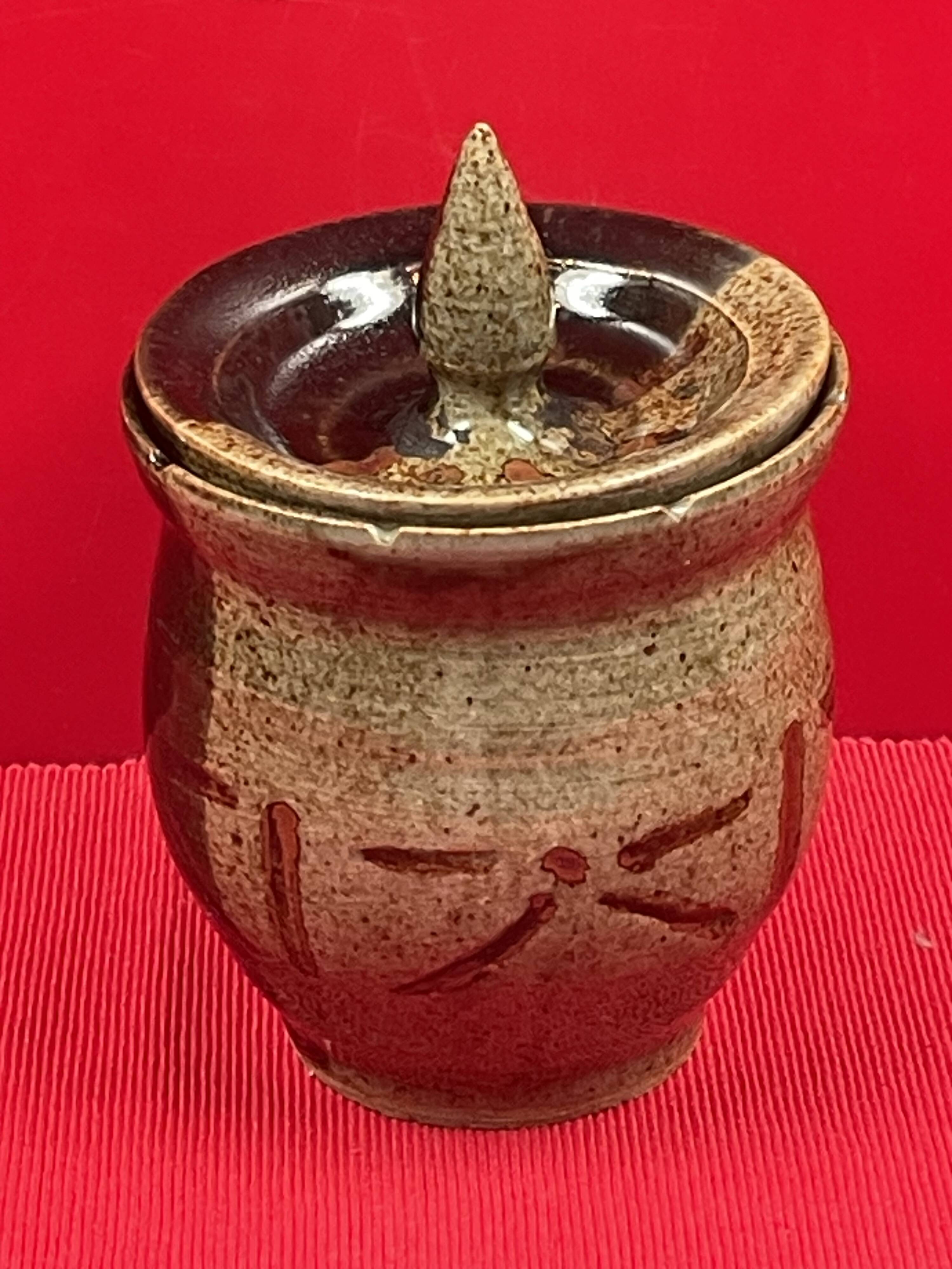 contemporary ceramic, 20th century, tobacco pot, signature to be identified