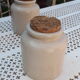 Set of 3 old sandstone pots