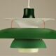 Suspension verte Louis Poulsen PH5, années 1970's