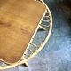 Wood and rattan coffee table, 1960s ⌀ 85 cm