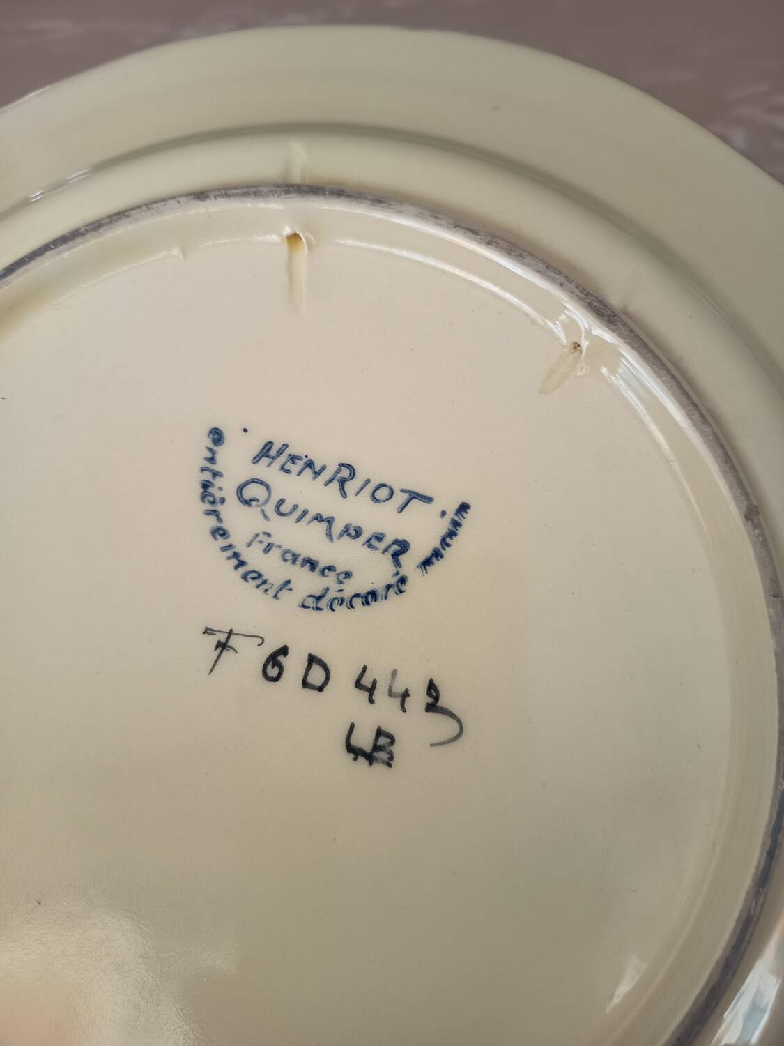 Henriot Quimper Plate