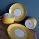 Tasses et soucoupe Saint Amand céramique jaune