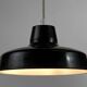 Enameled industrial pendant light. France 1950s