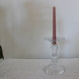 Large glass candle holder
