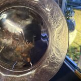 Serving dish – cast pink crystal – sweden