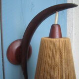Pair of Scandinavian rosewood wall lights