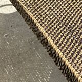 Rectangular Asian handmade basket with circular handle L:45 l:35
