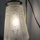 Lamp on foot brass tulip glass paste Muller Frères Luneville