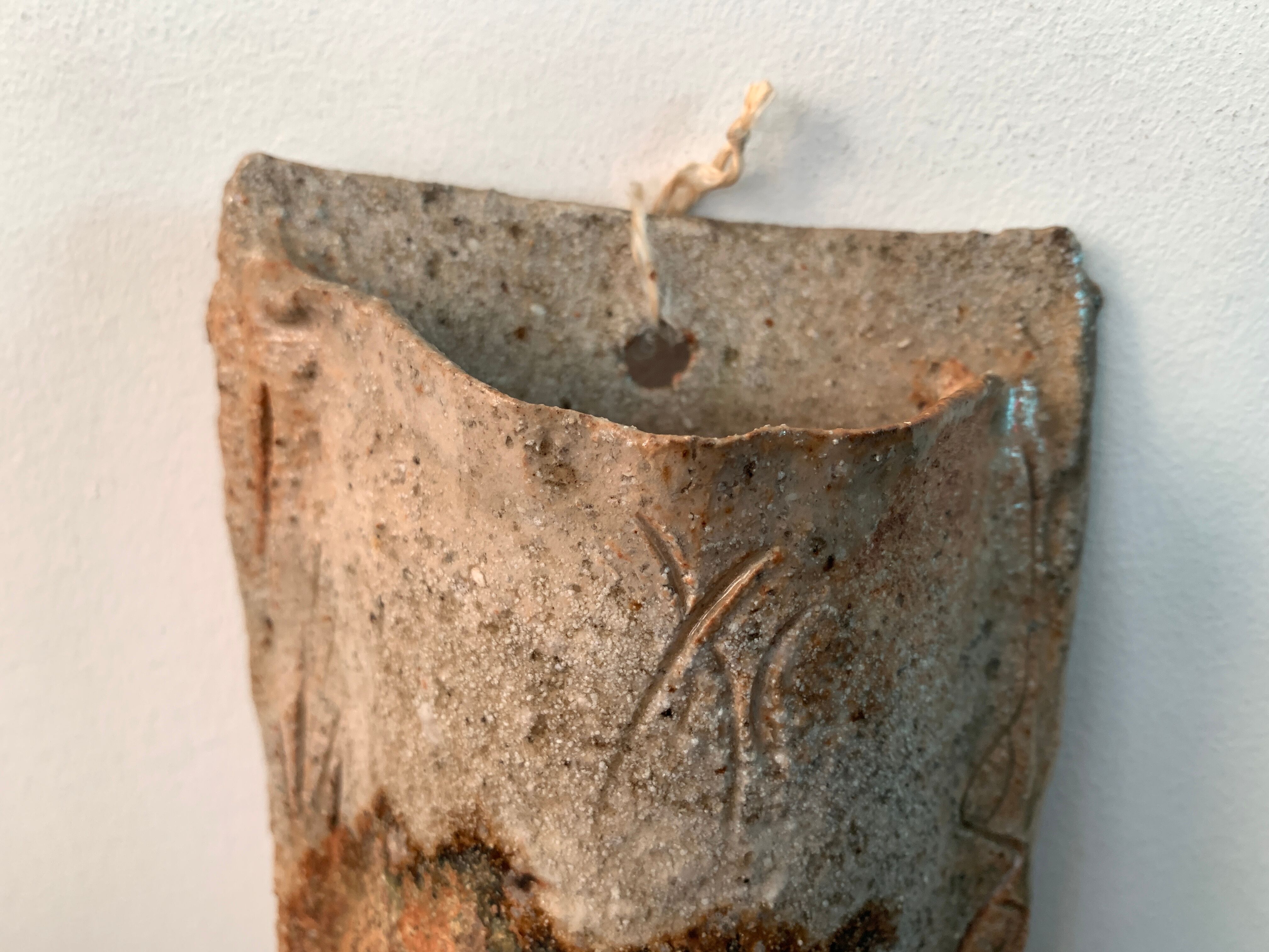 Bouquetiere or wall vase, ceramic by Volkoff, Vallauris